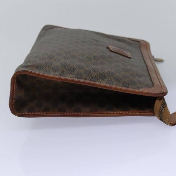 CELINE Macadam Canvas Clutch Bag PVC Brown Auth bs14884 - Picture 4 of 16